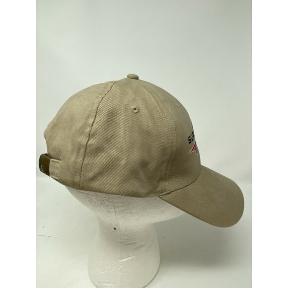 Superbowl NFL Patriots vs. Panthers Official Baseball Hat Cap Khaki Headmaster - Picture 2 of 7